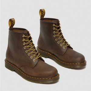 DR. MARTENS Unisex 1460 Crazy Horse Leather Lace-Up Boots - US 13. Make an offer